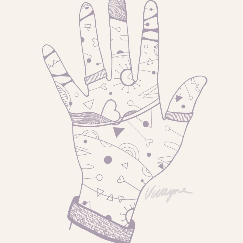 Holla Collection - Hold My Heart Hand Illustration